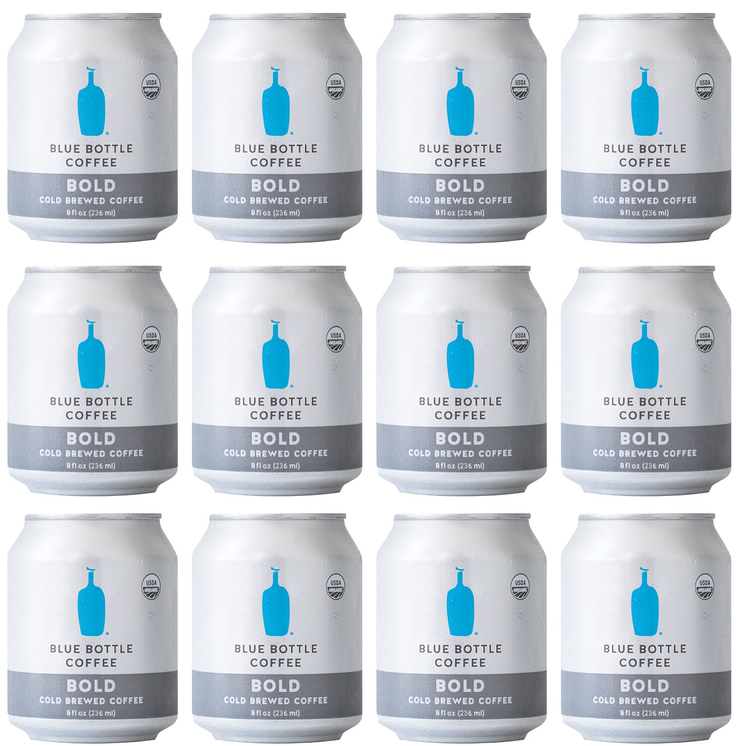 Blue Bottle Coffee Organic Cold Brew Coffee, Bold, Can, Case